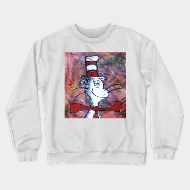 Cat in the Hat Crewneck Sweatshirt by backline